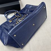 Chanel Large Shopping Shiny Calfskin 2021 Blue | 4226 - 3