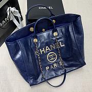 Chanel Large Shopping Shiny Calfskin 2021 Blue | 4226 - 4