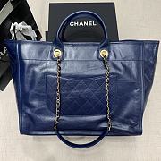 Chanel Large Shopping Shiny Calfskin 2021 Blue | 4226 - 6