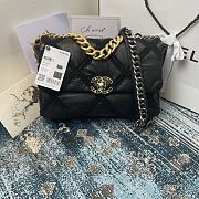 Chanel Women 19 Flap Bag Calfskin Crochet Black | AS1160  - 1
