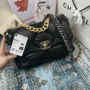 Chanel Women 19 Flap Bag Calfskin Crochet Black | AS1160  - 2