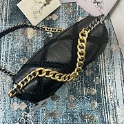 Chanel Women 19 Flap Bag Calfskin Crochet Black | AS1160  - 3