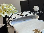 Chanel Women 19 Flap Bag Calfskin Crochet White & Black | AS1160  - 2