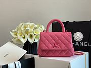 Chanel Grained Calfskin Pink Mini Coco Handle | A92990 - 1