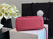 Chanel Grained Calfskin Pink Mini Coco Handle | A92990 - 2