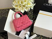 Chanel Grained Calfskin Pink Mini Coco Handle | A92990 - 3