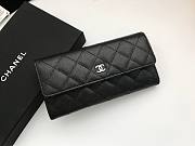 Chanel Long Grained Skin Leather Flap Wallet 19cm | A50096 - 1