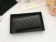 Chanel Long Grained Skin Leather Flap Wallet 19cm | A50096 - 2