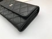 Chanel Long Grained Skin Leather Flap Wallet 19cm | A50096 - 5