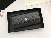 Chanel Long Grained Skin Leather Flap Wallet 19cm | A50096 - 3