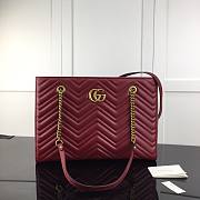 Gucci GG Marmont Quilted Shoulder Red Bag | 524578 - 1