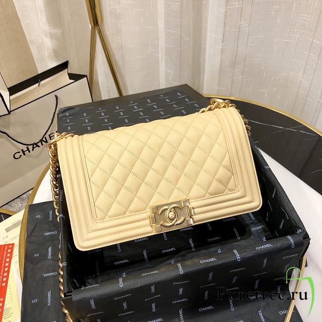 Boy Chanel Calfskin & Ruthenium-Golden Metal Yellow | 67086 - 1