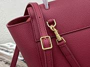 Celine Nano Belt Bag In Grained Calfskin Ruby 20cm - 2