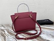 Celine Nano Belt Bag In Grained Calfskin Ruby 20cm - 4