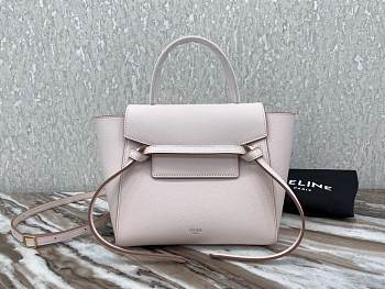 Celine Nano Belt Bag In Grained Calfskin Pale Pink 20cm