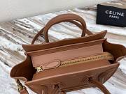 Nano Luggage Bag Drummed Calfskin Silver Zip Brown| 167793 - 5