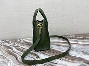 Nano Luggage Bag Drummed Calfskin Silver Zip Green | 167793 - 2
