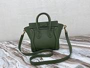 Nano Luggage Bag Drummed Calfskin Silver Zip Green | 167793 - 5