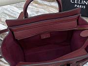 Nano Luggage Bag Drummed Calfskin Silver Zip Ruby | 167793 - 4