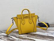 Nano Luggage Bag Drummed Calfskin Silver Zip Yellow | 167793 - 6