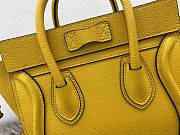 Nano Luggage Bag Drummed Calfskin Silver Zip Yellow | 167793 - 4