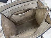 Nano Luggage Bag Drummed Calfskin Silver Zip Grey | 167793 - 5