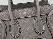 Nano Luggage Bag Drummed Calfskin Silver Zip Grey | 167793 - 6