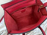 Nano Luggage Bag Drummed Calfskin Silver Zip Red | 167793 - 5