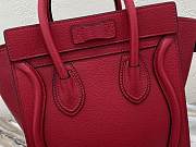 Nano Luggage Bag Drummed Calfskin Silver Zip Red | 167793 - 3