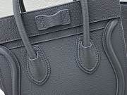 Nano Luggage Bag Drummed Calfskin Silver Zip Kohl | 167793 - 2