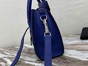 Nano Luggage Bag Drummed Calfskin Silver Zip Blue Sea | 167793 - 6
