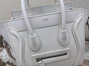Nano Luggage Bag Drummed Calfskin Silver Zip White | 167793 - 3