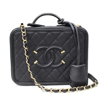 Chanel Vanity Case Black Bag Medium  | A93343