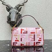 BAGUETTE canvas FF Pink Bag | 8372 - 4