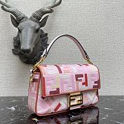 BAGUETTE canvas FF Pink Bag | 8372 - 6