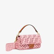 FENDI | Baguette Pink Canvas Bag With Embroidery 8BR600 - 26 x 6 x 15cm - 6