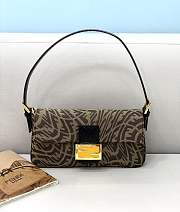 BAGUETTE 1997 Brown jacquard FF Vertigo bag | 8BR792 - 1