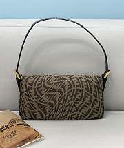 BAGUETTE 1997 Brown jacquard FF Vertigo bag | 8BR792 - 3