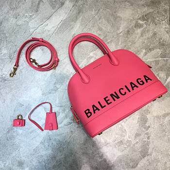 Balenciaga Ville Top Handle Bag Pink/Black