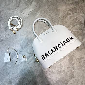 Balenciaga Ville Top Handle Bag White/Black