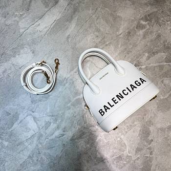 Balenciaga Ville Top Handle Mini Bag White/Black