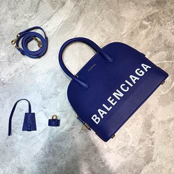 Balenciaga Ville Top Handle Bag White/Blue 26cm