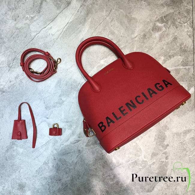 Balenciaga Ville Top Handle Bag Black/Red - 1