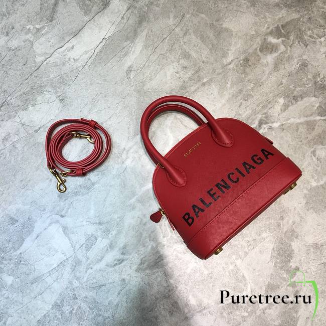 Balenciaga Ville Top Handle Mini Bag Black/Red - 1