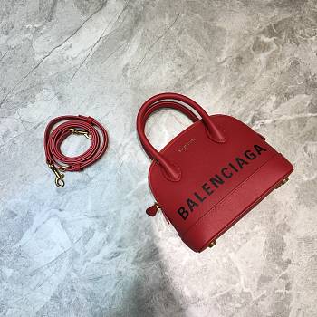 Balenciaga Ville Top Handle Mini Bag Black/Red