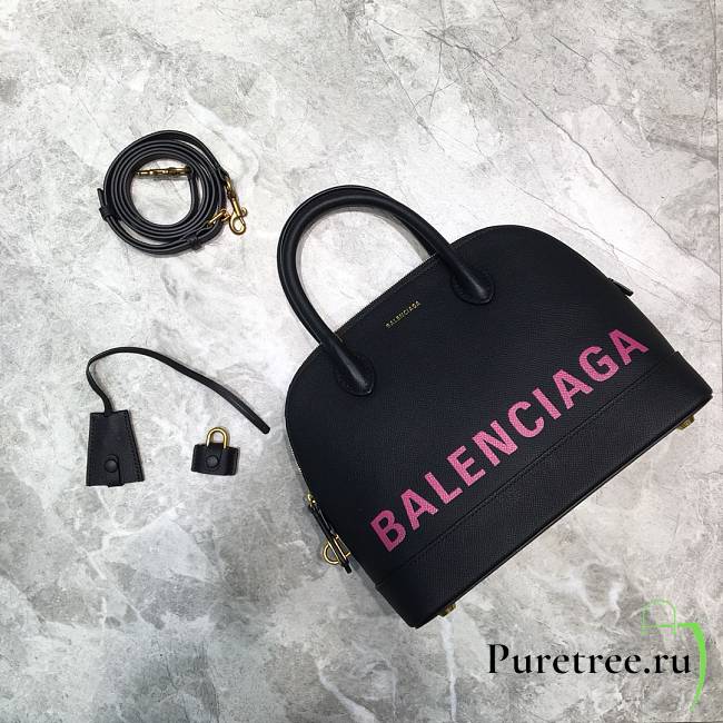 Balenciaga Ville Top Handle Bag Black/Pink - 1