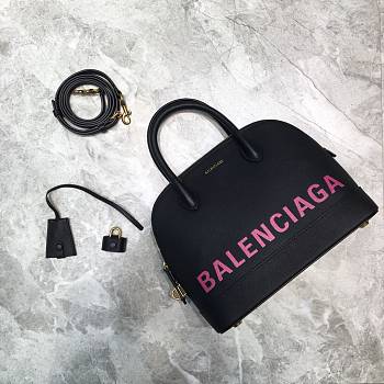 Balenciaga Ville Top Handle Bag Black/Pink