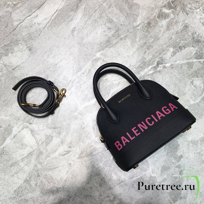 Balenciaga Ville Top Handle Mini Bag Black/Pink - 1