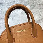 Balenciaga Ville Top Handle Mini Bag Brown/White - 5