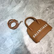 Balenciaga Ville Top Handle Mini Bag Brown/White - 3
